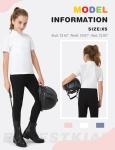 FitsT4 Sports Girls Short Sleeve Equestrian Shirt Quick Dry Horse Riding Shirts Half Zip Horseback Show Shirt Summer Athletic Tops White Small