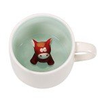 3D Coffee Mug Horse Inside Cup,Cute Handmade Animal Figurine Ceramics Teacup,Christmas,Birthday,Mother's Day Gifts for Friends Family or Kids(White Horse)