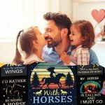 Horse Blanket Gifts for Girls Women,Soft Cozy Horses Blankets and Throws Bed Bedding,Funny Horse Themed Equestrian Gifts for Horse Lovers Kids 50"X40"