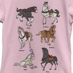 Disney Girl's Horses T-Shirt, Pink, Medium