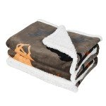 Catalonia Horse Print Sherpa Fleece Throw Blanket, Soft Mink Plush Couch Blanket, Fuzzy Fluffy Comfy Warm Throws, Gift for Her, Horse Gifts for Women, 50x60 inches