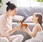 Gift Boutique Girl and Horse Figurine – 6.5 Inch Hand-Painted Resin Sculpture, Rustic Farmhouse Tabletop Decoration for Animal Lovers, Friendship, and Home Décor Display