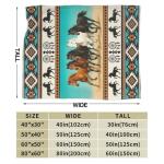Horse Soft Cozy Blanket Western Horses Throw Blanket Super Plush Warm Stuff Lightweight Fleece Flannel Blankets Gifts for Women Girls Kids Adults 50"X40"