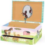 Giggle & Honey Musical Horse Kids Jewelry Box - Girls Jewelry Box with Mirror, Horse Toys for Girls Age 4-6