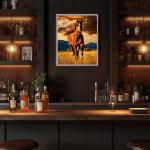 ZHAXFA Wild Horses Posters Modern Animal Picture Canvas Painting Room Decoration,Set of 4 Horse Wall Art Print for Living Room Home Decor(8 x10 Inch Unframed) Horse Wall Decor