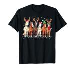 Horse Lover Santa Hat Christmas Xmas Holiday Girls Pajamas T-Shirt