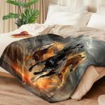 Horse Blanket Horse Throw Blanket Super Soft Plush Flannel Fleece Bedding Gifts for Boys Girls Men Women Lovers Adults Stuff for Couch Sofa Bed Room Decor 40"X50"