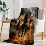 Horse Blanket Horse Throw Blanket Super Soft Plush Flannel Fleece Bedding Gifts for Boys Girls Men Women Lovers Adults Stuff for Couch Sofa Bed Room Decor 40"X50"