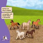 Schleich Horse Club - 5PC Horse Figurine Playset - Realistic Horses for Girls and Boys - Equestrian Toy Set for Kids Ages 5+ | 77725