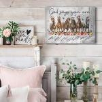 Rustic Religious Horse Wall Art God Says You Are Picture Inspirational Bible Verse Painting Horse Gifts for Girls Framed Modern Artwork for Girls Bedroom Home Decor 12x16 inch