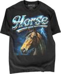 BABATEES Horse Heavy Metal 80s Black Tshirt - 100% Cotton - for Men & Women