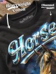 BABATEES Horse Heavy Metal 80s Black Tshirt - 100% Cotton - for Men & Women