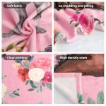 Ciuyxof Cute Horse Blanket Gifts for Girls Women Pink Rose Flowers Western Home Decor Cozy Fleece Throw Blanket for Bed Couch Sofa 60"X 50" (50 x 60 Inch, Horse Flower)