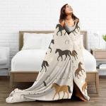 Horse Throw Blanket Horse Gifts for Women Girls Western Horses Cozy Fleece Fuzzy Soft Flannel Plush Animal Lover Warm Bedding Stuff for Kids Adults 40 x 50 Inch