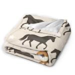 Horse Throw Blanket Horse Gifts for Women Girls Western Horses Cozy Fleece Fuzzy Soft Flannel Plush Animal Lover Warm Bedding Stuff for Kids Adults 40 x 50 Inch
