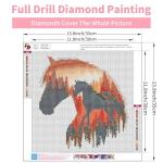 Horses Diamond Art Kits for Adults, 5D Horses Diamond Painting Kits for Beginner, DIY Animal Gem Art Dots for Adults, Perfect for Home Wall Decor 14x14 Inch