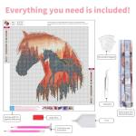 Horses Diamond Art Kits for Adults, 5D Horses Diamond Painting Kits for Beginner, DIY Animal Gem Art Dots for Adults, Perfect for Home Wall Decor 14x14 Inch