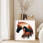 Horses Diamond Art Kits for Adults, 5D Horses Diamond Painting Kits for Beginner, DIY Animal Gem Art Dots for Adults, Perfect for Home Wall Decor 14x14 Inch