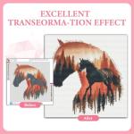 Horses Diamond Art Kits for Adults, 5D Horses Diamond Painting Kits for Beginner, DIY Animal Gem Art Dots for Adults, Perfect for Home Wall Decor 14x14 Inch
