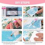 Horses Diamond Art Kits for Adults, 5D Horses Diamond Painting Kits for Beginner, DIY Animal Gem Art Dots for Adults, Perfect for Home Wall Decor 14x14 Inch