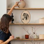 Yorhifa Vintage Horse Framed Wall Art, Neutral Sketch Horse Oval Wall Art, Antique Equestrian Oval Walls Decor, Rustic Farmhouse Animal Canvas Artwork Hanging Decor, 8.5x11.5in