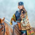 Wazzio Horse Gifts for Women, Horse Blanket for Girls, Horses Lovers Gifts for Christmas Thanksgiving Birthday, Just A Girl Who Loves Horses Throw Blanket 60" x 50" for Sofa Couch Room