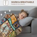 Wazzio Horse Gifts for Women, Horse Blanket for Girls, Horses Lovers Gifts for Christmas Thanksgiving Birthday, Just A Girl Who Loves Horses Throw Blanket 60" x 50" for Sofa Couch Room