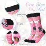 Umigy 2 Pcs Christmas Horse Gifts 2025 Horse Gifts Novelty Socks & 20 oz Skinny Water Tumbler with Lids Straw and Straw Brushes Stuff for Women Lovers Birthday Racing Festival