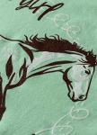 Ann Arbor T-shirt Co. Just a Girl who Loves Horses | Cute Girl Riding Rider V-Neck T-Shirt for Women-(Vneck,L) Mint