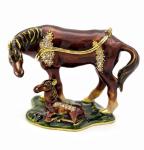 JWT Astyle Thoroughbred Horse Hinged Trinket Boxes Jewelry Box .Horse Figurines Home Decor Gifts for Women