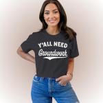 IFQ Horse Shirt for Women Y'all Need Groundwork T-Shirt Western Equestrian Cowgirl Tee Horse Trainer Tshirt Grey