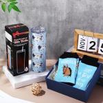 Umigy 2 Pcs Horse Gifts Novelty Socks & 20 oz Skinny Water Tumbler with Lids Straw and Straw Brushes Stuff for Women Lovers Birthday Horse Racing Festival Gifts