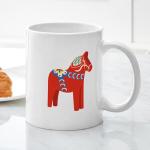 CafePress Swedish Dala Horse Mugs 11 oz (325 ml) Ceramic Coffee Mug