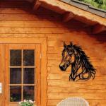 Yuhao Metal Horse Wall Art, Black Silhouette Design, Modern Equestrian Decor for Home, Living Room, Indoor