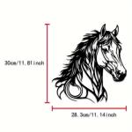 Yuhao Metal Horse Wall Art, Black Silhouette Design, Modern Equestrian Decor for Home, Living Room, Indoor
