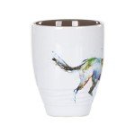 Dean Crouser Running Horse Watercolor Brown 16 Ounce Glossy Stoneware Mug With Handle