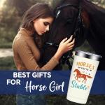 Grifarny Horse Gifts for Women - Horses Gifts for Girls - Funny Gift for Horses Riding Lovers, Owners - Just a Girl Who Love Horse Tumbler Cup 20 oz