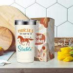 Grifarny Horse Gifts for Women - Horses Gifts for Girls - Funny Gift for Horses Riding Lovers, Owners - Just a Girl Who Love Horse Tumbler Cup 20 oz