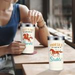 Grifarny Horse Gifts for Women - Horses Gifts for Girls - Funny Gift for Horses Riding Lovers, Owners - Just a Girl Who Love Horse Tumbler Cup 20 oz