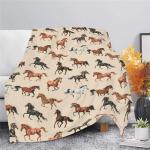 Horse Blanket Horse Throw Blanket Gifts for Girls Boys Kids Adults Women Men Super Soft Cozy Plush Fluffy Fuzzy Fleece Blanket Home Decor 40''X50''