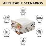 PUREGIFTS Horse Blanket for Girls - 40" x 50" Inches Cute Throw Blanket for Kids Boys - Warm Cozy Throws for Sofa, Crib & Bed