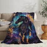Fantasy Horse Throw - Soft Warm Cozy Fleece Blanket for Couch, Sofa, Bed - 50"x40" - Gifts for Girls, Women, Men, Kids, Adults