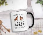 Casitika Horse Mug. 11 Oz Cute Horses Novelty Coffee Mugs. Farm & Cowboys Themed Gifts. Can't Help Animal Enthusiast Cool Cup. Gift Idea For Riding Men And Women. (Horses)
