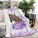 Jiaazerd Horse Blanket for Women -Throw Blanket for Couch Bed Sofa 50x60 inches