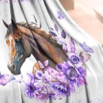 Jiaazerd Horse Blanket for Women -Throw Blanket for Couch Bed Sofa 50x60 inches