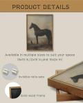 ZZLWBKGL Vintage Horse Framed Wall Art Farmhouse Animal Canvas Wall Art Horse Dog Pictures Wall Decor Rustic Art Prints for Living Room Bedroom Study