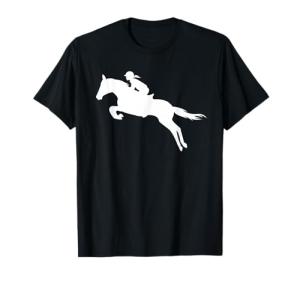 Cute English Riding Hunter Jumper Girl Riding Horse Tee Gift T-Shirt Small