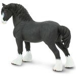 Safari Ltd. Shire Stallion Figurine - Lifelike 5" Horse Figure - Educational Toy for Boys, Girls, and Kids Ages 3+