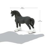 Safari Ltd. Shire Stallion Figurine - Lifelike 5" Horse Figure - Educational Toy for Boys, Girls, and Kids Ages 3+