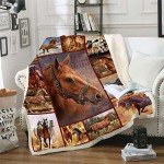 CYREKUD Super Soft Cozy Horse Themed Throw Blanket, 50" x 60" - Perfect Gifts for Horse Lovers, Men, Women & Girls